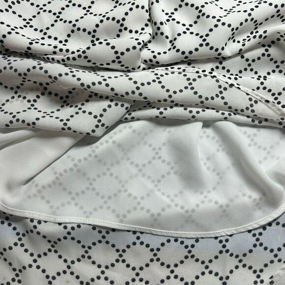 Tahari Women's Sleeveless V-Neck Polka Dot Geometric Dressy Blouse S Small New - Picture 9 of 10